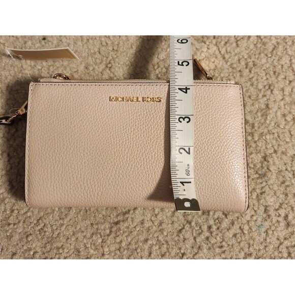 Michael Kors Jet Set Travel Double Zip Wristlet Wallet - Soft Pink - Picture 4 of 4